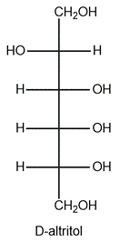 Fischer projection of D-altrose reduced to D-altritol.