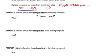 Bronsted Lowry Acids & Bases Example 1