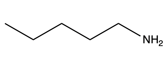 Structure of pentanamide with NH2 group at the end of a five-carbon chain.