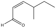 Chemical structure of a compound for identifying cis or trans stereoisomerism.