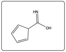 Line structure of a compound with an OH and NH functional group.