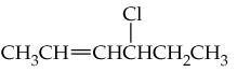 Chemical structure of a compound with a chlorine atom attached, illustrating potential for cis-trans isomerism.