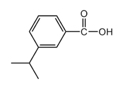 Chemical structure of a benzene ring with a carboxyl group and an isopropyl group attached.