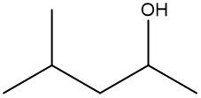 Skeletal formula of a branched chain with a hydroxyl group on the second carbon.