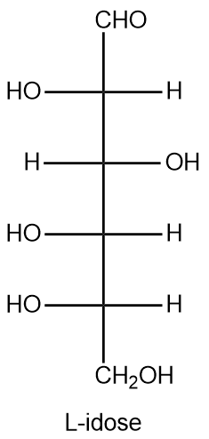 Fischer projection of L-idose structure.