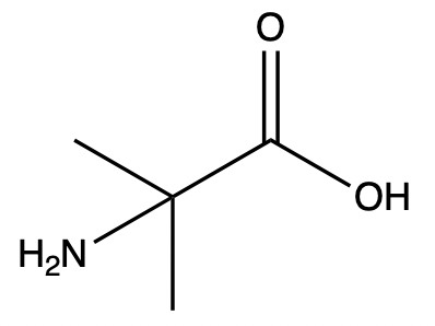 Structure showing a carboxylic acid with an amine group attached.