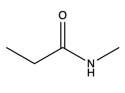 Amide structure featuring a carbonyl and a nitrogen atom.