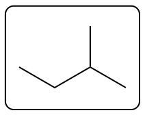 Line-angle formula of an alkene product with a distinct double bond position.