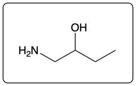 Structure of 1-aminopentan-3-ol showing amine and alcohol functional groups.