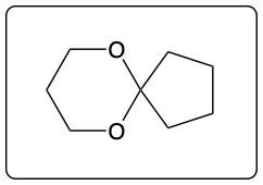 Another representation of a cyclic ketal structure.