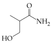 Chemical structure of an amide with a hydroxyl group and an amine group attached to a carbon chain.