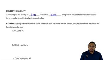 Solubility and Intermolecular Forces Concept 1