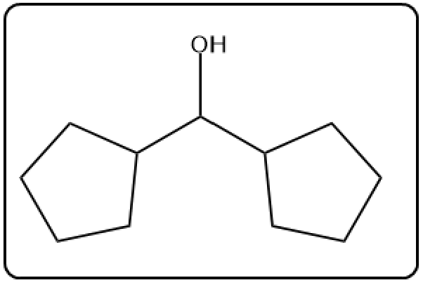 Chemical structure of a compound with a hydroxyl group attached to a carbon chain.