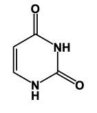 Chemical structure of adenine, a nitrogenous base in nucleic acids.