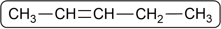 Condensed structural formula: CH3-CH=CH-CH2-CH2-CH3.