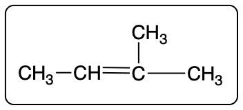 Structure of a hydrocarbon with a double bond and a methyl group.