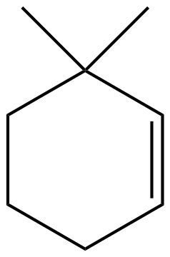 Chemical structure illustrating dehydration of 2-methylcyclohexanol to alkene.