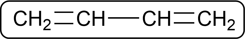 Condensed structural formula: CH₂=CH−CH=CH₂.