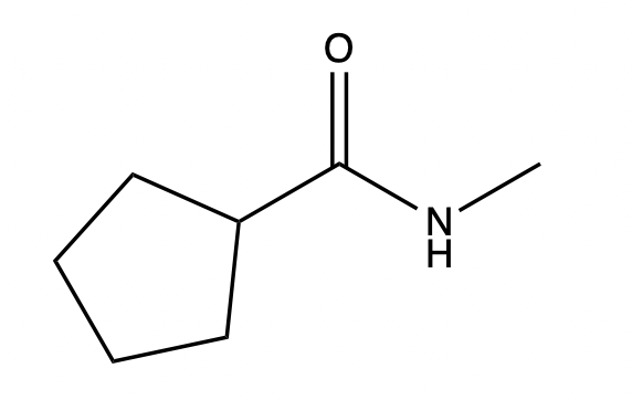 Another amide product structure with a different amine group.