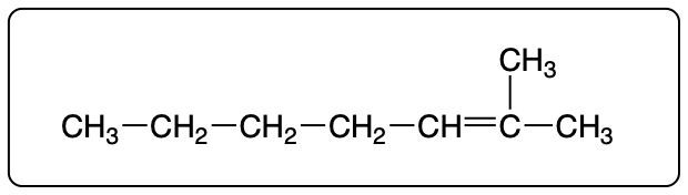 Structure of an alkene with a double bond and a CH3 group.