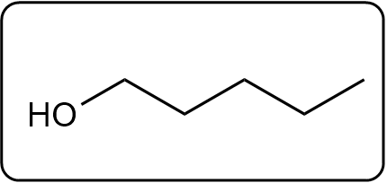 Product of hydrogenation reaction with hydroxyl group and carbon chain.