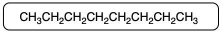 Condensed formula for nonane: CH3(CH2)7CH3