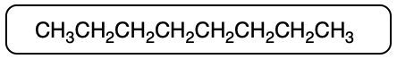 Condensed formula for nonane: CH3(CH2)7CH3