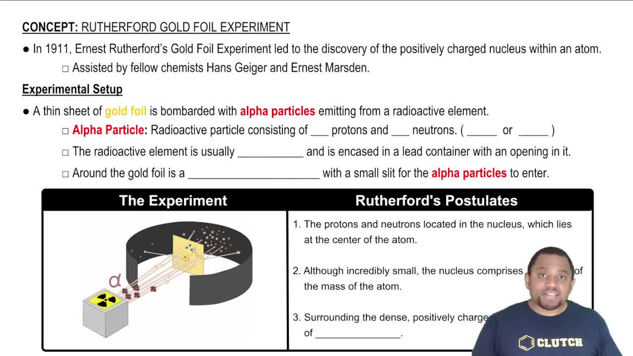 Rutherford Gold Foil Oil Experiment