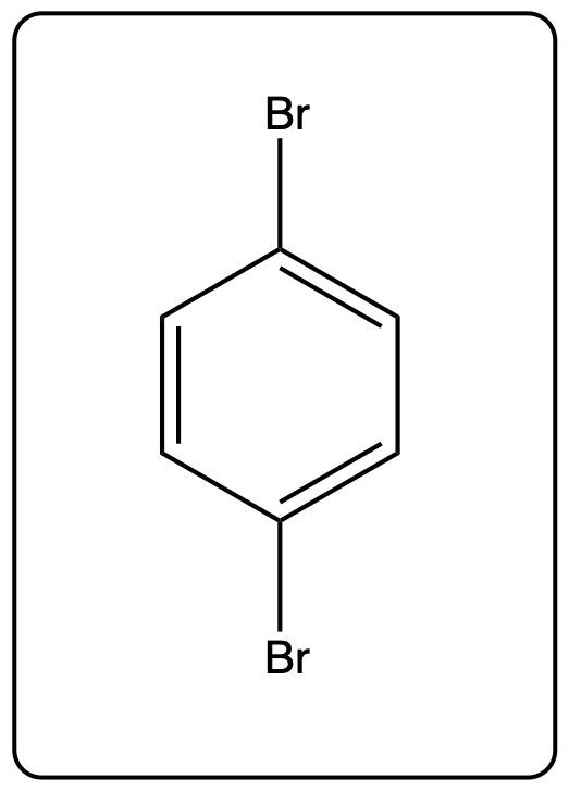 Line-angle formula for 1,3-dibromobenzene with bromine substituents.