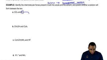 Solubility and Intermolecular Forces Example 1