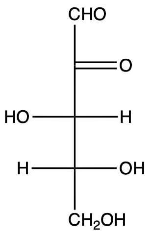 Fischer projection of D-ribulose.