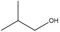 Skeletal formula of CH3CH(CH3)CH2OH with a hydroxyl group on the side.