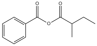 Line-angle formula of a further ester product resulting from the reaction.