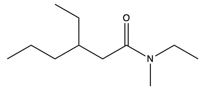 Different perspective of N,3-diethyl-4-methylhexanamide structure.