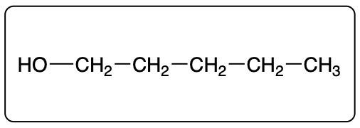 Condensed structural formula of 2-pentanol, an alcohol from pentanal reduction.