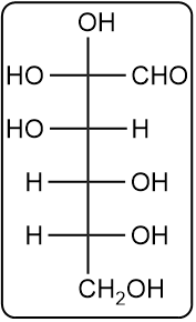 Fischer projection of D-mannose in straight-chain form.