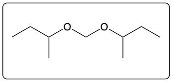 Chemical structure of a compound with two ether linkages.