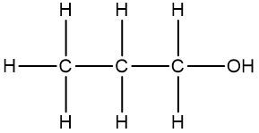 Skeletal formula of 2-butanol with hydroxyl group on the second carbon.