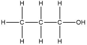 Skeletal formula of 2-butanol with hydroxyl group on the second carbon.