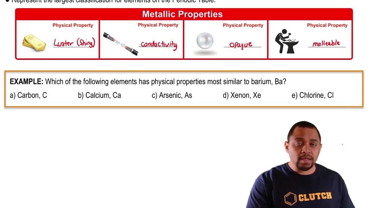 Periodic Table: Classifications Example 1