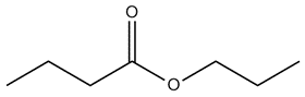 Line-angle structure of the ester formed from the reaction.