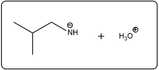 Reaction of an amine and hydronium ion, part of amine reactions in chapter 17.