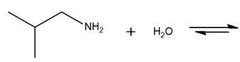 Reaction showing amine and water forming a product, part of amine reactions in chapter 17.