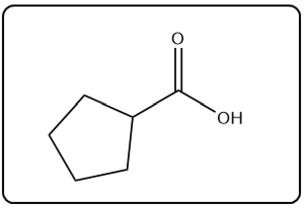 Chemical structure of a compound with a hydroxyl group and a carbonyl group.