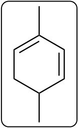 Chemical structure of a cyclohexane derivative with a double bond and a substituent.