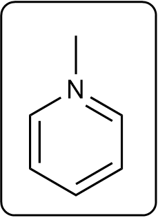 Line-angle formula for N-methylaniline showing nitrogen atom.