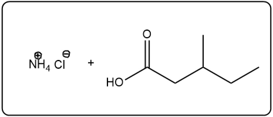 Reaction of ammonium chloride with a carboxylic acid derivative.