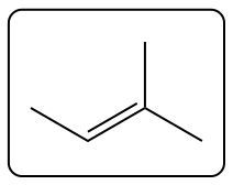 Line-angle formula of an alkene product with a different double bond configuration.