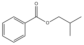 Line-angle formula of the ester product from the previous reaction.