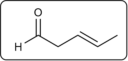 Intermediate structure with carbon chain and carbonyl group before hydrogenation.